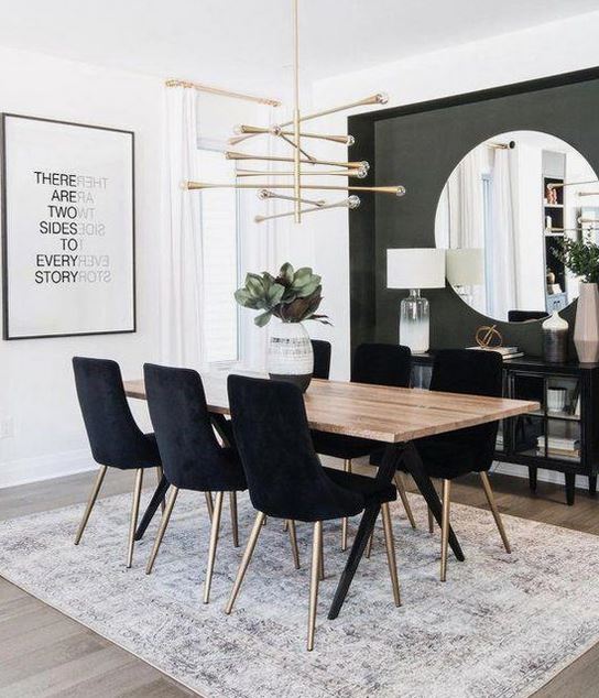 modern decorated dining room